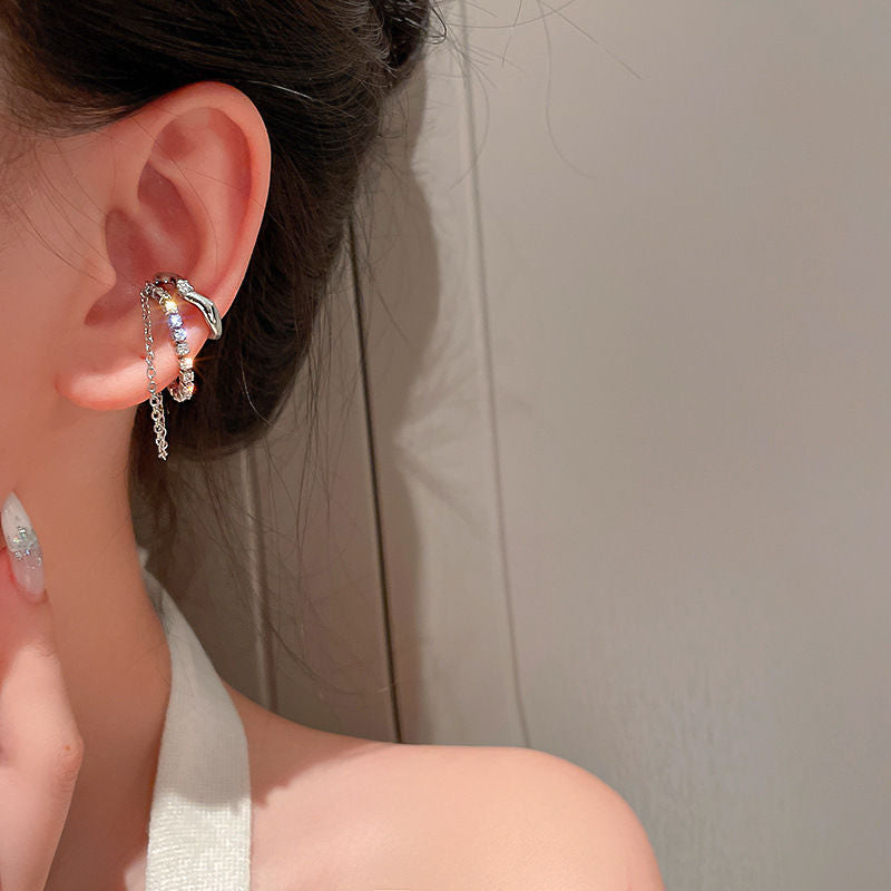 Needle Transparent Resin Geometric Simple High Earrings