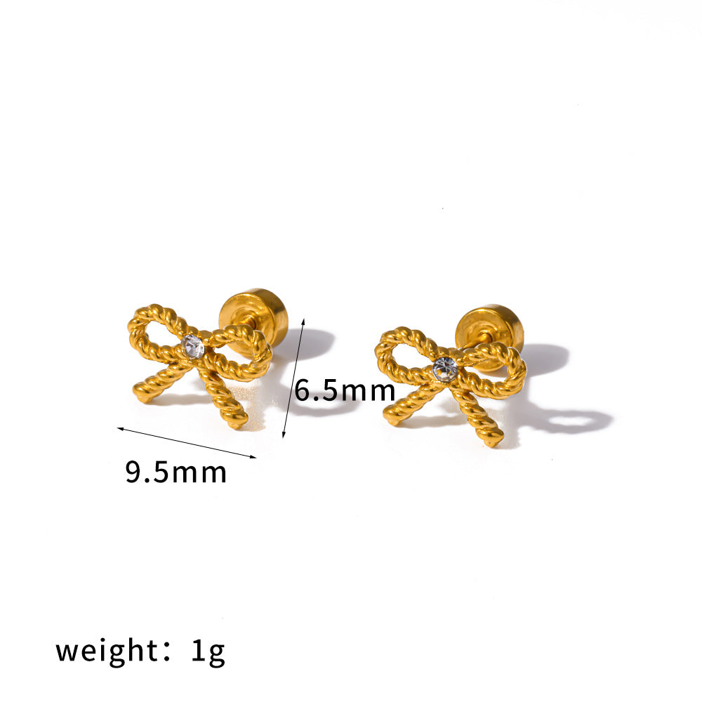 Gold Stainless Steel Female Niche Temperament Rings
