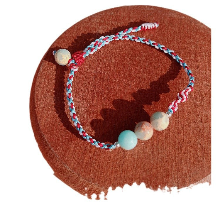 Women's Hand-woven Stone Carrying Strap Adjustable Ethnic Chinese Gift Bracelets
