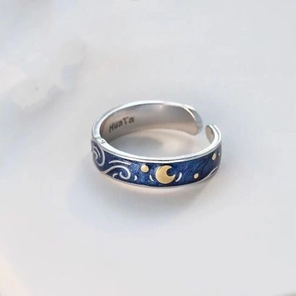 Men's Fashion Sterling Sier Pair Design Personality Rings