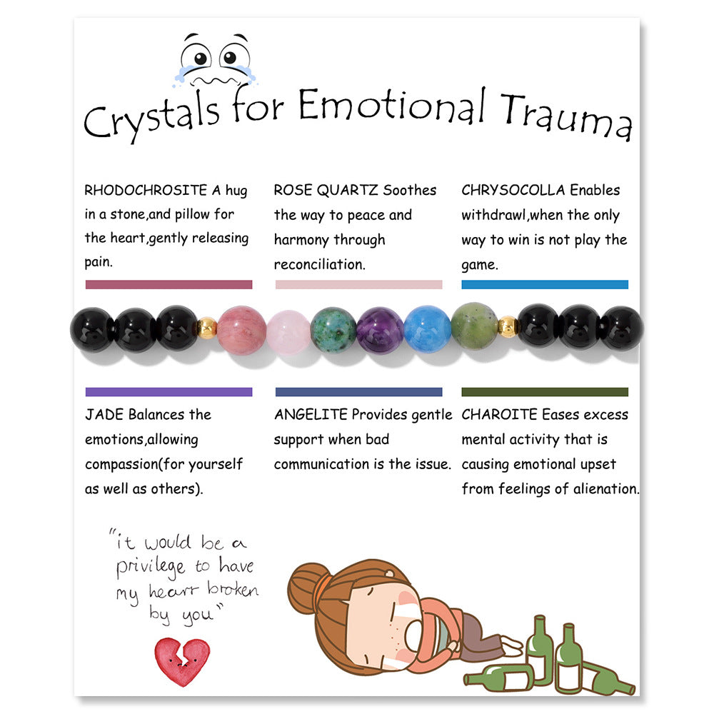 Natural Stone Colorful Beads Elastic String Bracelets