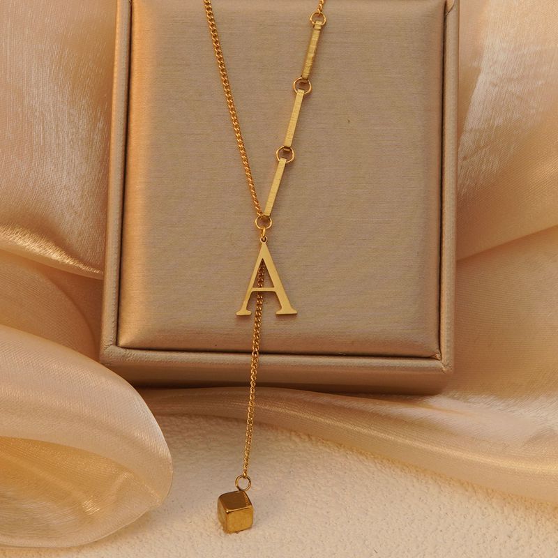 Clavicle Chain Female Letters Do Not Fade Simple High Necklaces
