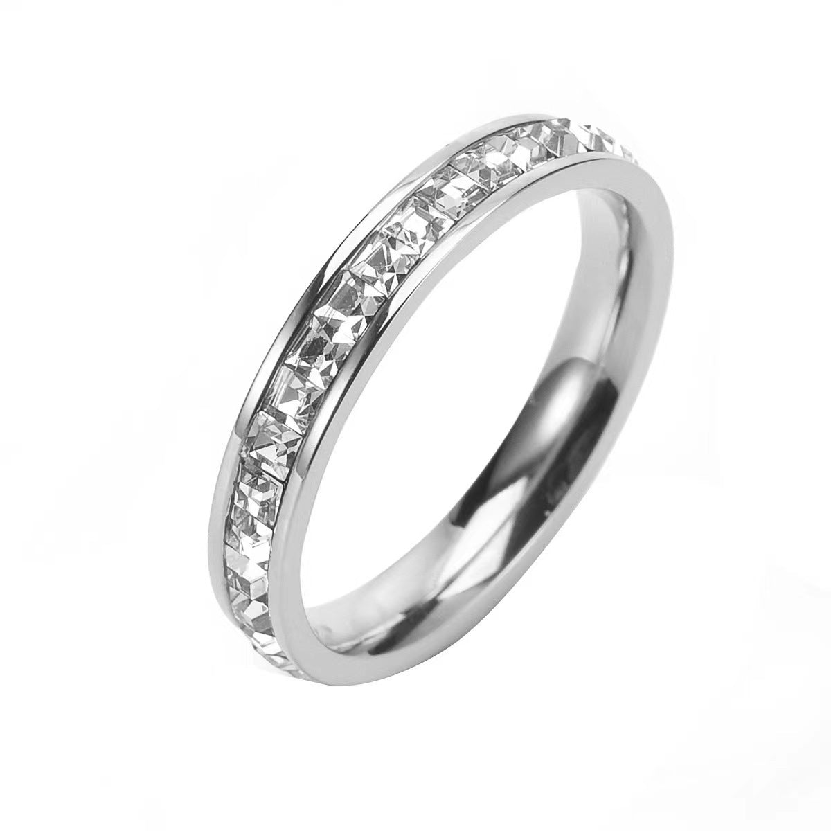Women's & Men's High-grade Starry Single Double Titanium Steel Rings