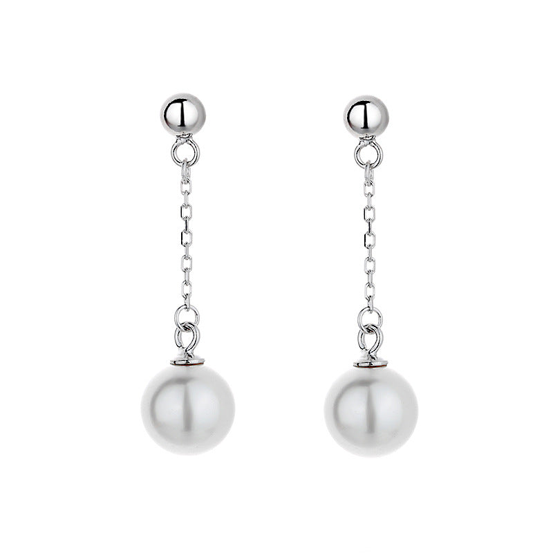 Women's Pearl Tassel Simple Mid-length Fairy Fashion Earrings