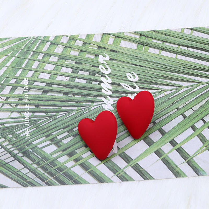 Women's Story Yellow Heart Shaped Valentine's Day Earrings