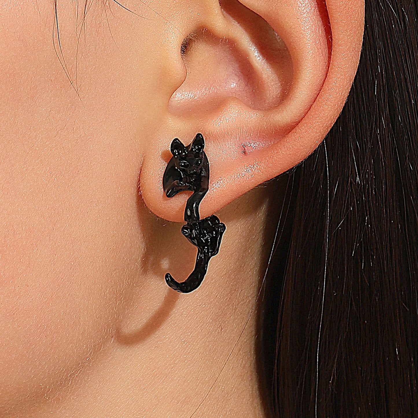 Cute Kitty Animal Simple Creative Detachable Earrings