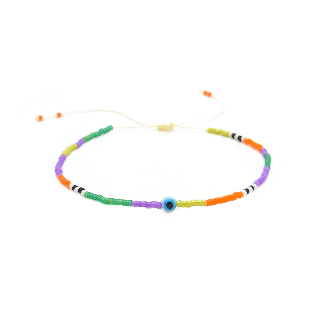 White Beaded Friendship Carrying Strap Simple Bohemian Bracelets