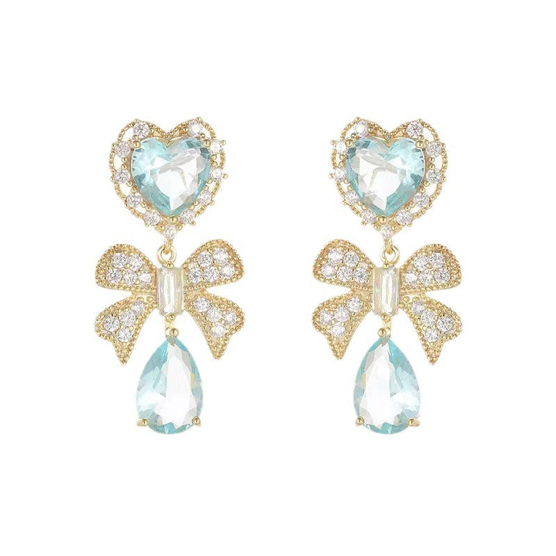 High Quality Venice Princess Pink Water Drop Earrings