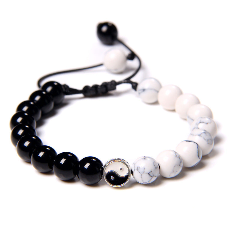 Women's & Men's Pulling Rope Vintage Turquoise Beads Couple Bracelets