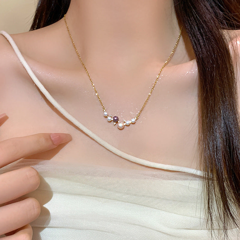 Women's Attractive Fashionable Pearl Clavicle Love Necklaces