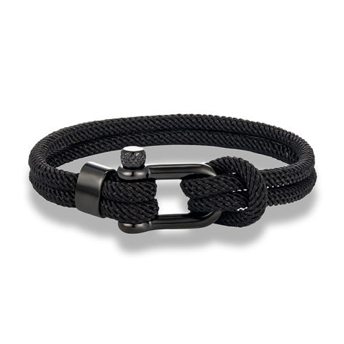 Men's Stainless Steel Vachette Clasp Milan Rope Bracelets