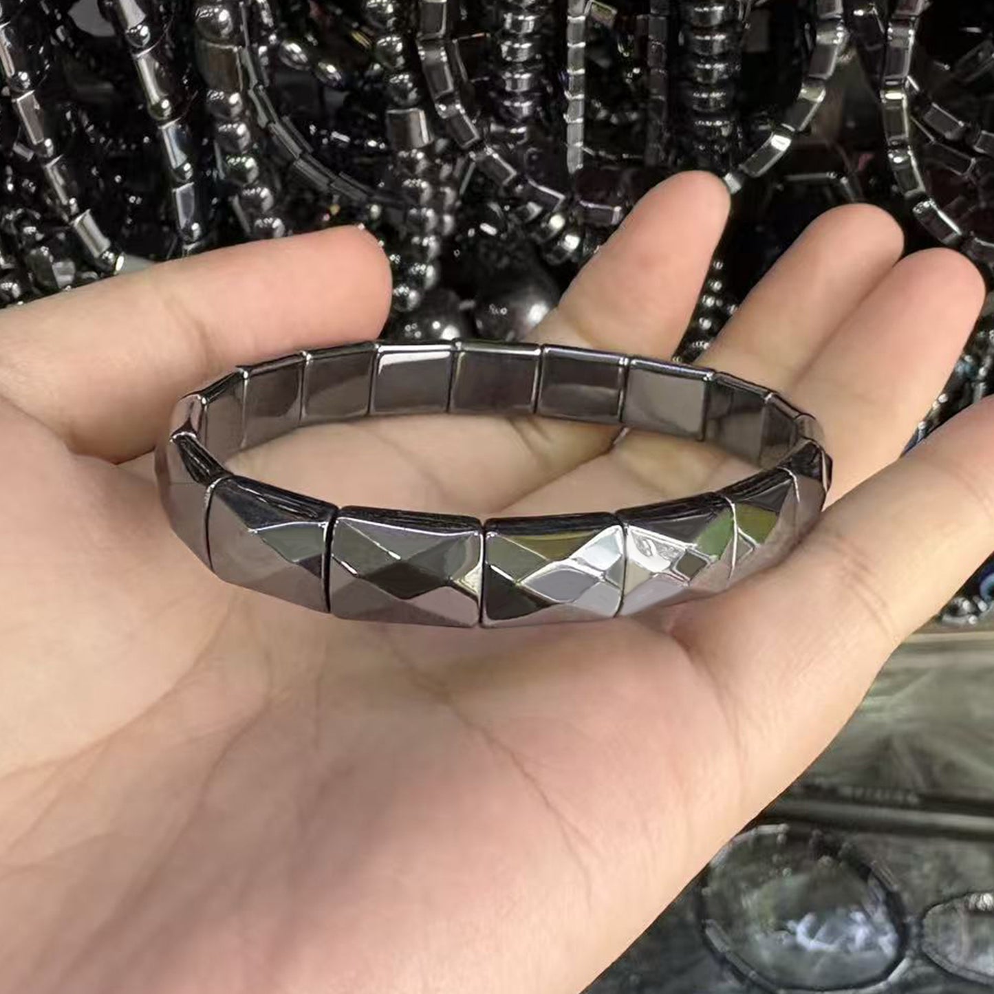 Haematite Fashion Personality Dark Temperament Hip Hop Bracelets