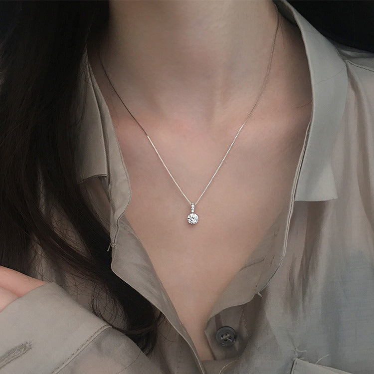 Women's Fashion Geometric Water Drop Simple Clavicle Chain Artistic Necklaces