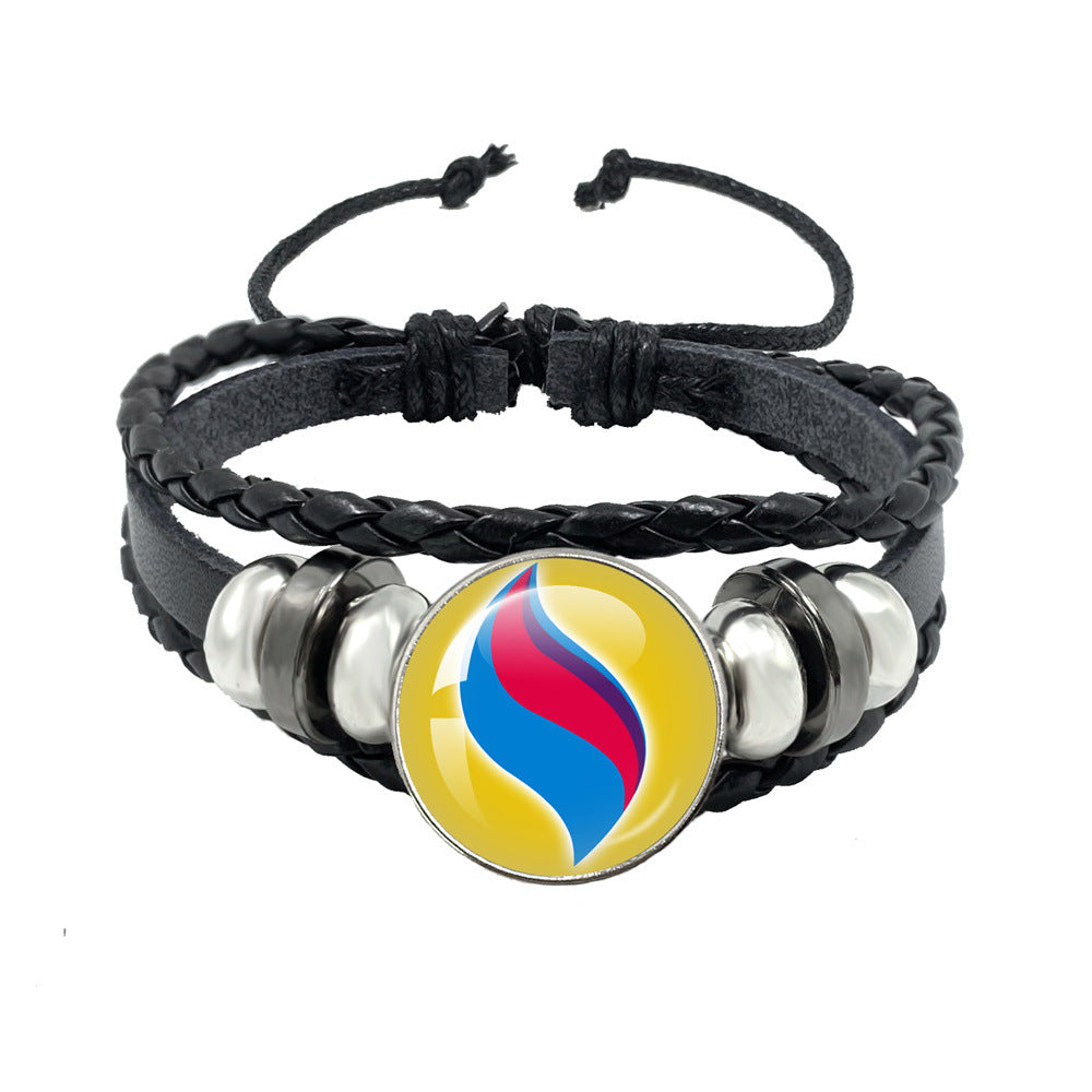 Women's & Men's Leather Time Stone Woven Hand Jewelry Bracelets