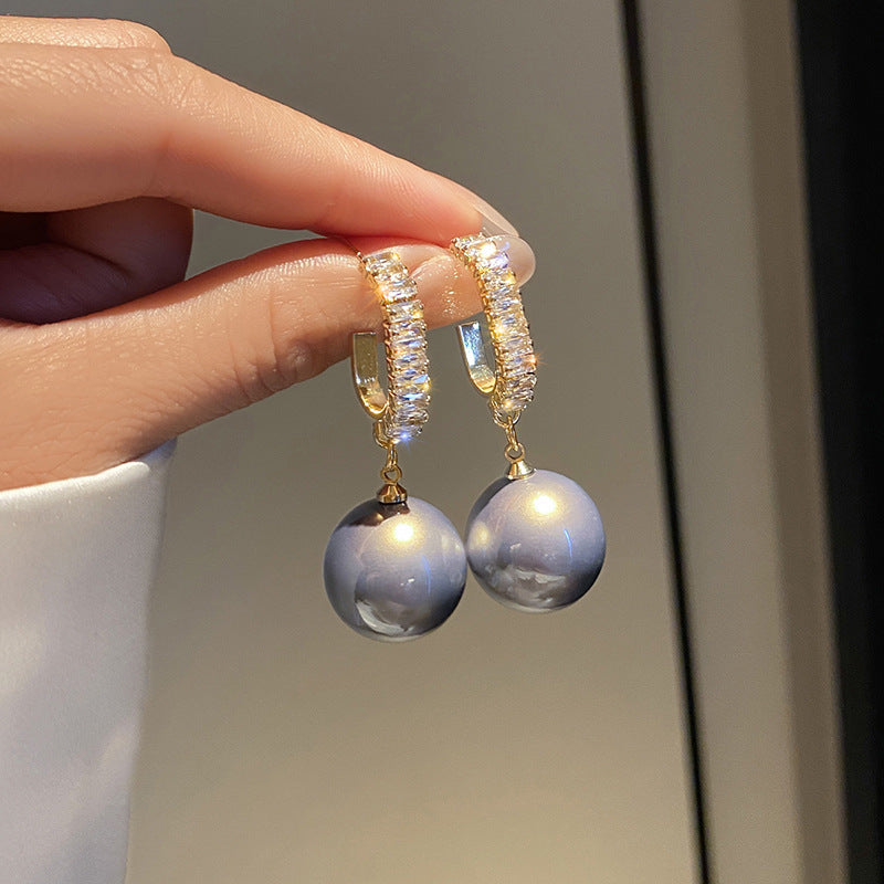 Zircon Pearl Simplicity Simple Retro Fashion Earrings