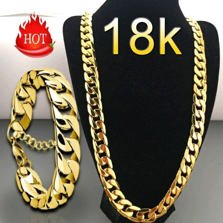 Men's Jewelry Fashion Gold Plated Side Necklaces