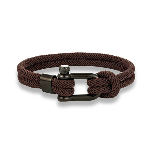 Men's Stainless Steel Vachette Clasp Milan Rope Bracelets