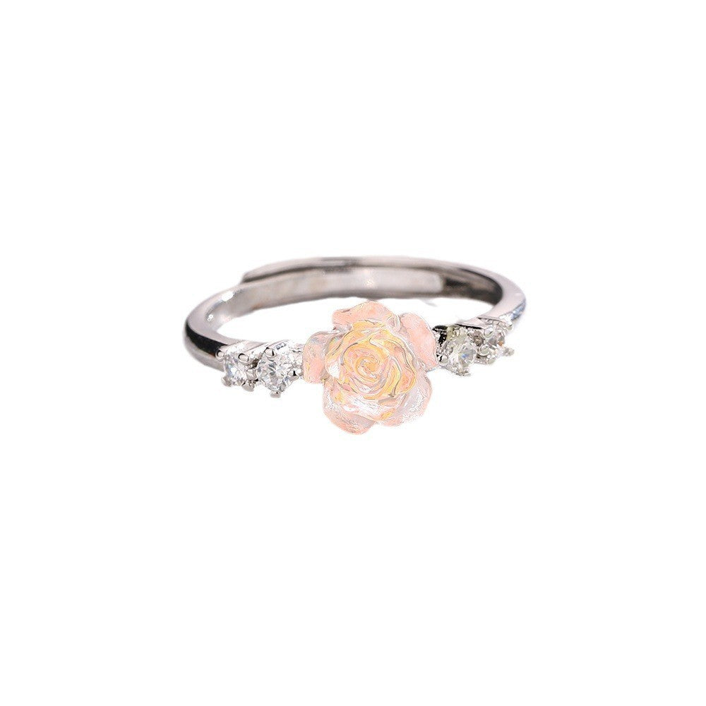 Women's Selection Romantic Rose Fashion Good-looking French Classic Rings