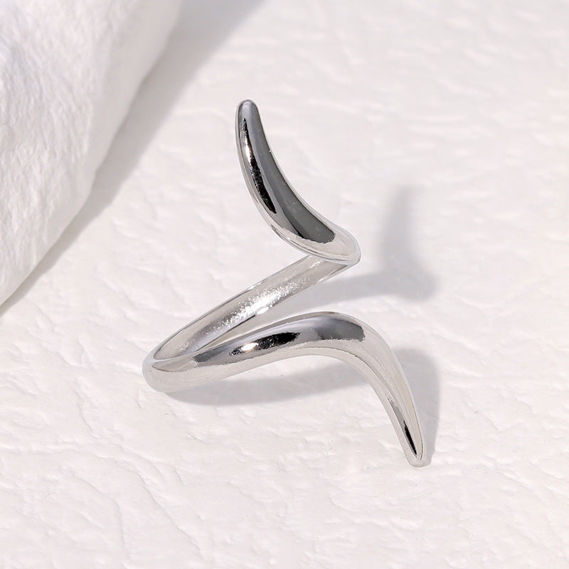 Steel Minimalist Style Index Finger Simple Fashion Rings