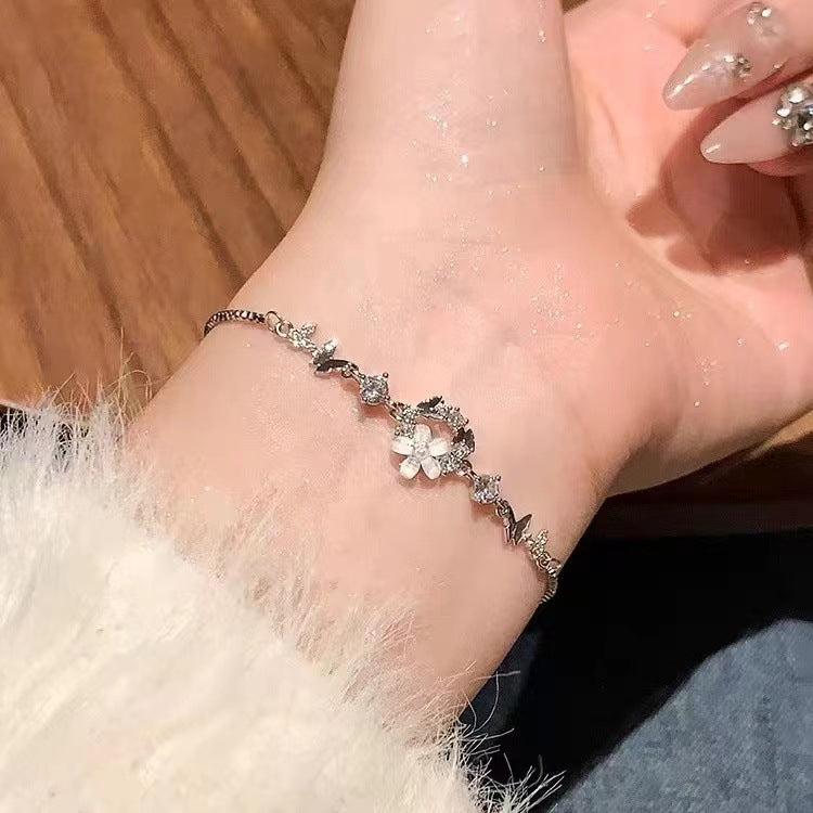 Sier Shining Full Diamond Design Niche Bracelets