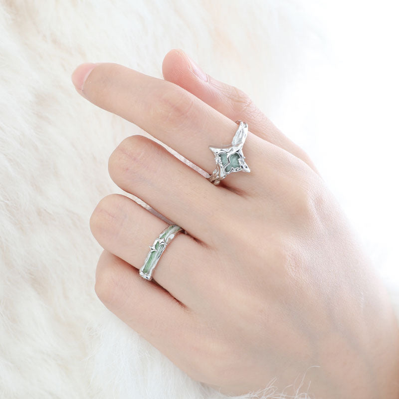 High-grade Light Luxury Personality Drip Glazed Rings