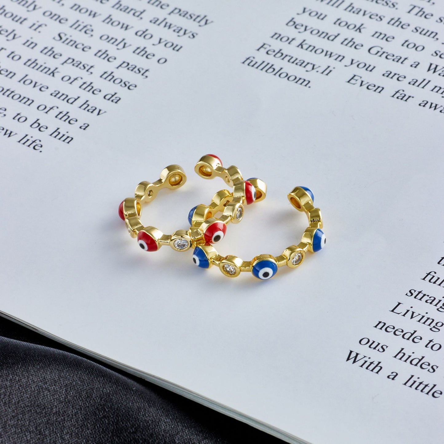 Australian Bronze Gold-plated Oil Dripping Devil's Eye Rings