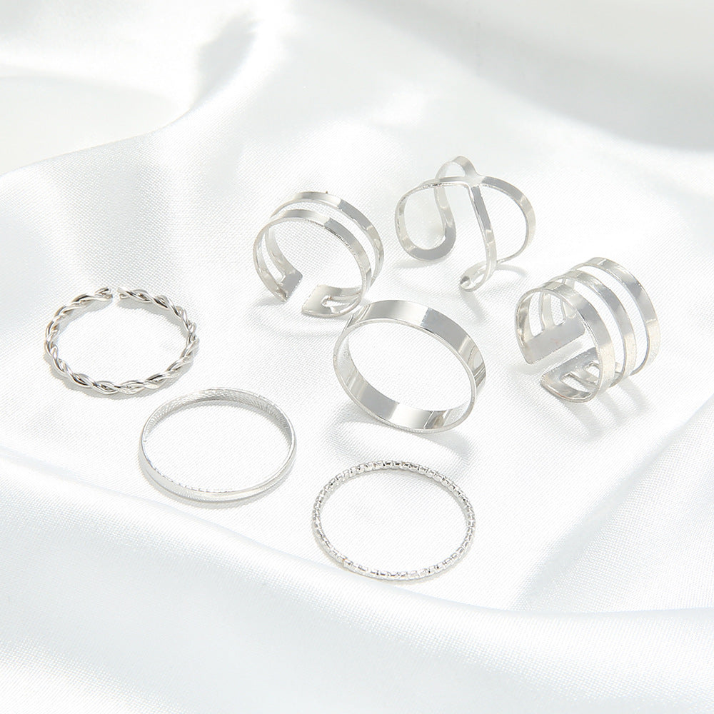 Cross Popular Set Personalized Index Finger Knuckle Exaggerated Assembled Rings