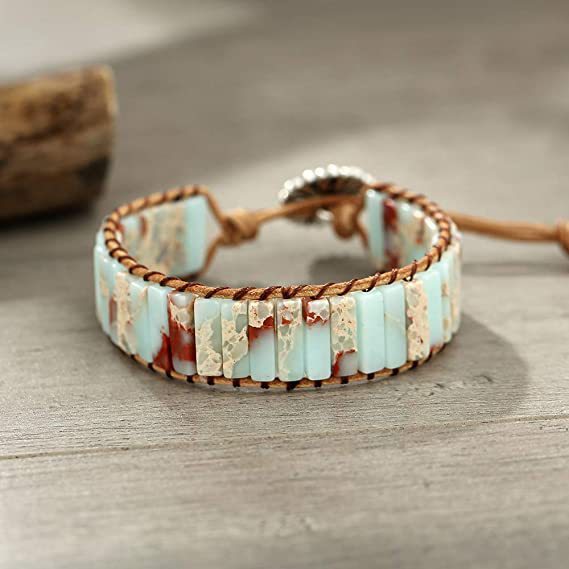 Ornament Emperor Stone Hand-woven Leather Bohemian Bracelets