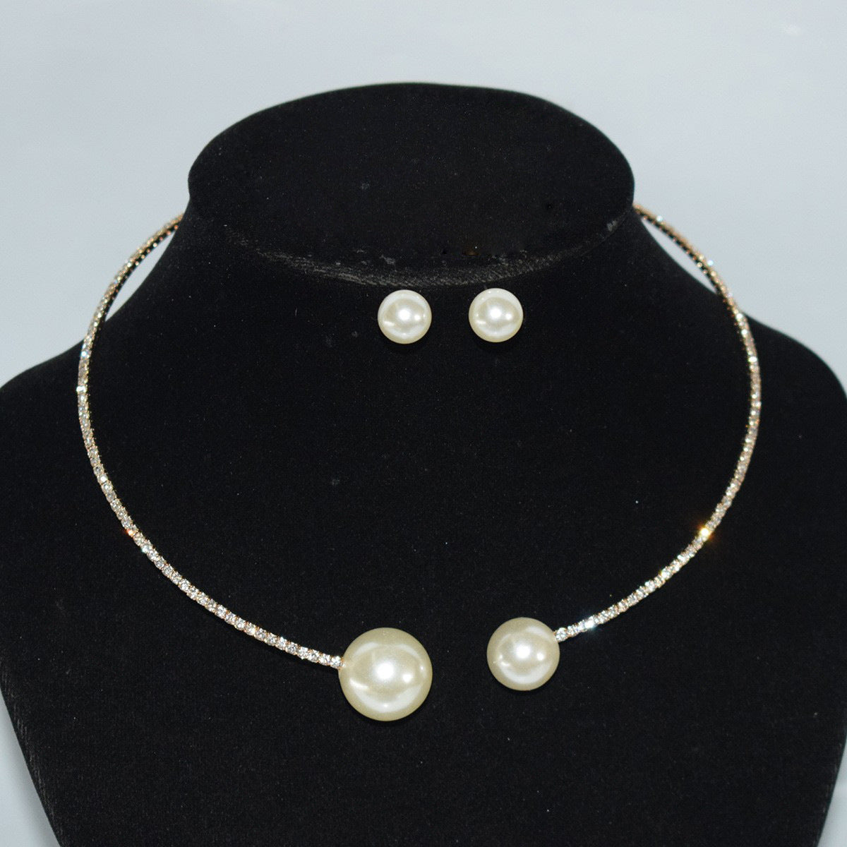 Women's Single Row Gold Sier Plated Short Collar