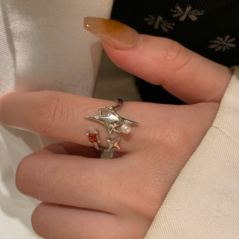 Universe Asterism Female Light Luxury Minority Design High-grade Rings