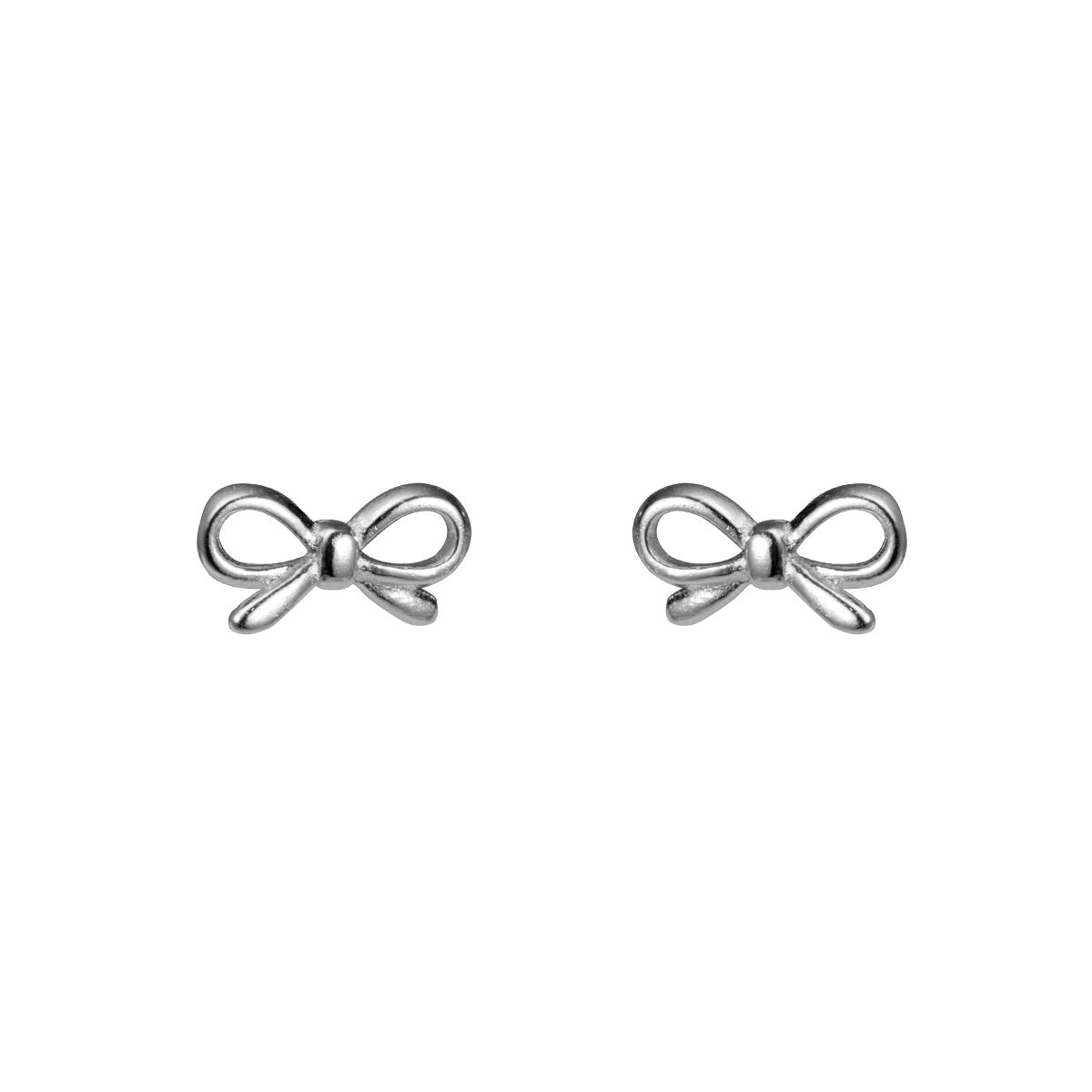 Sterling Sier Style Fashion Bow Rose Earrings