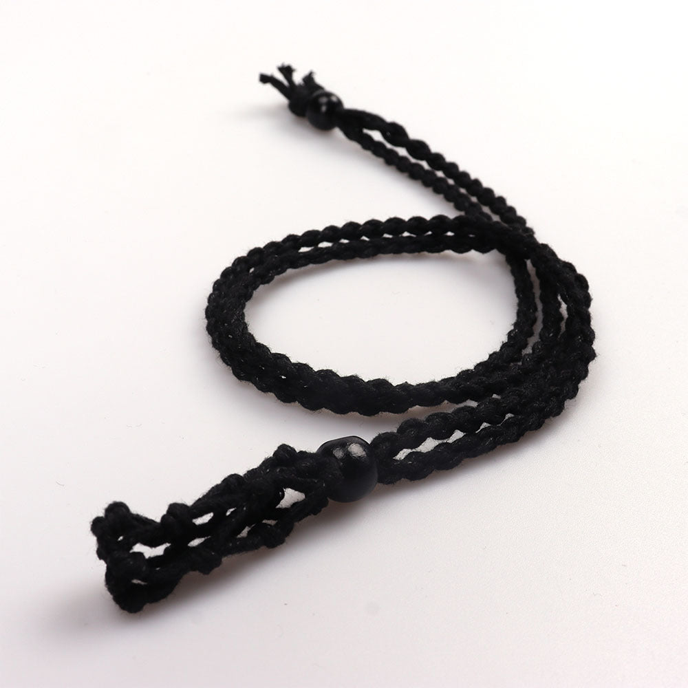 Women's Weave Natural Stone Rope Net Bag Necklaces