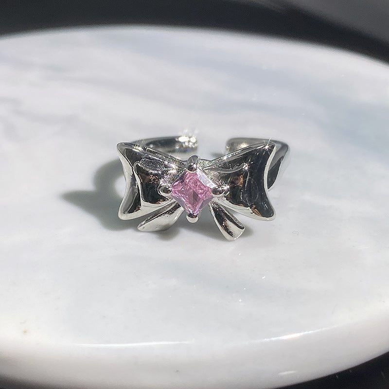 Oil Painting Butterfly Twigs Drop Enamel Color Rings