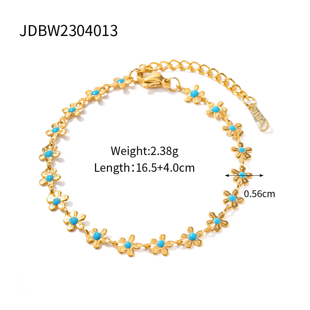 Women's Summer Green Flower High-grade Design Light Necklaces