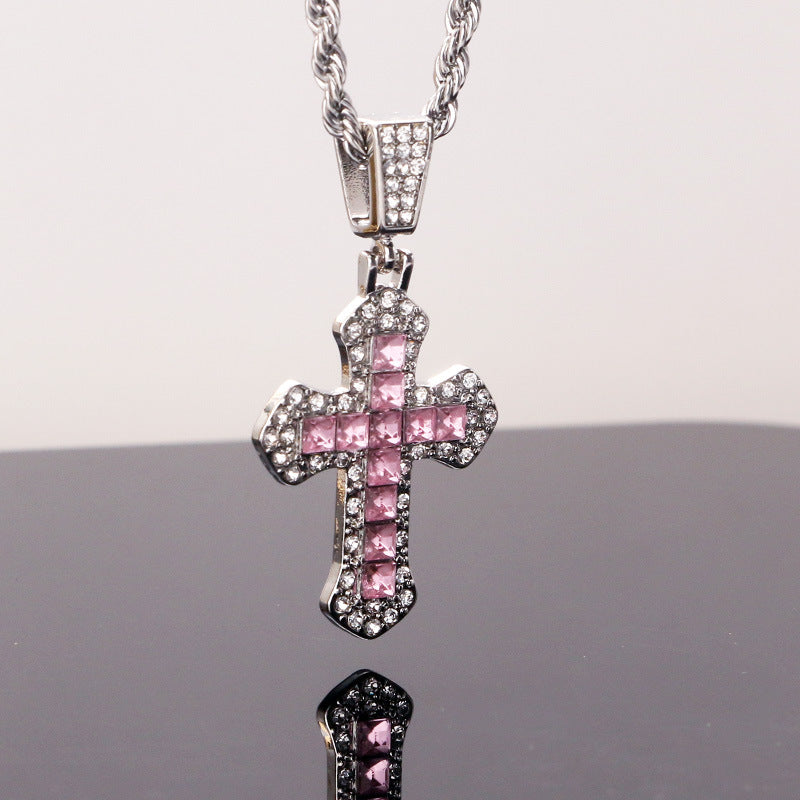 Full Diamond Cross Zircon Hip Hop Necklaces