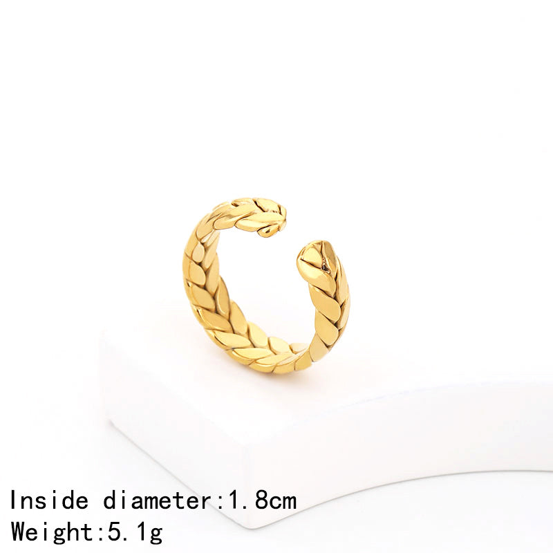 Women's Fashion Simple Stainless Steel Open Geometric Rings