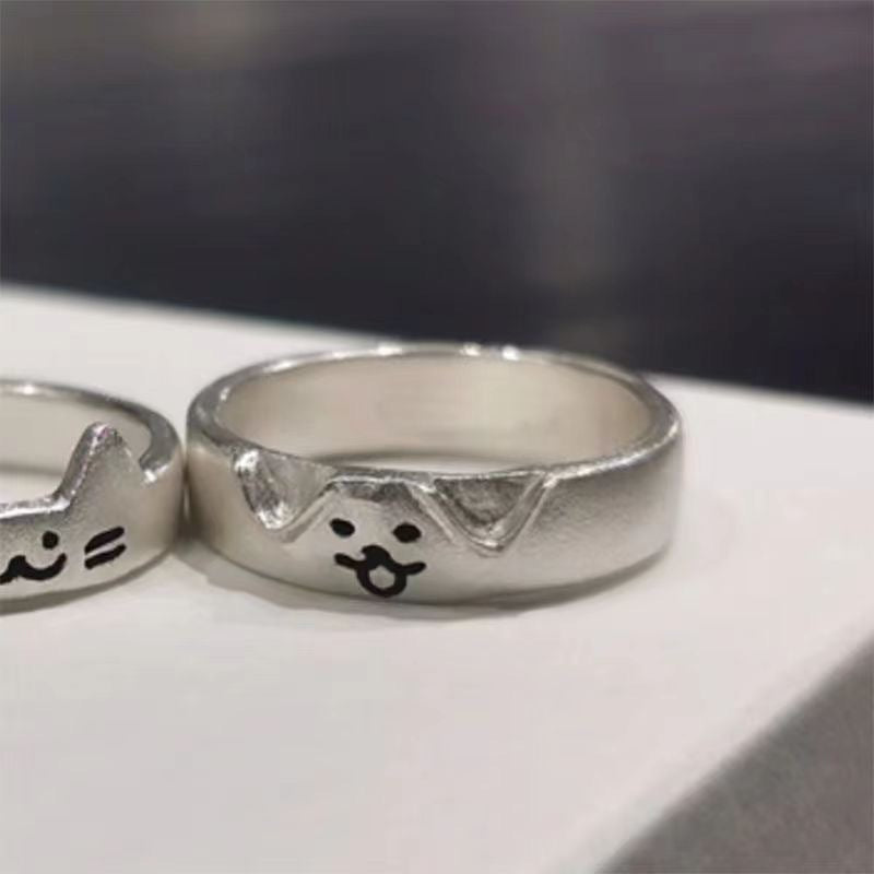 Kitten Puppy Couple Superimposed Cute For Girlfriend Ring