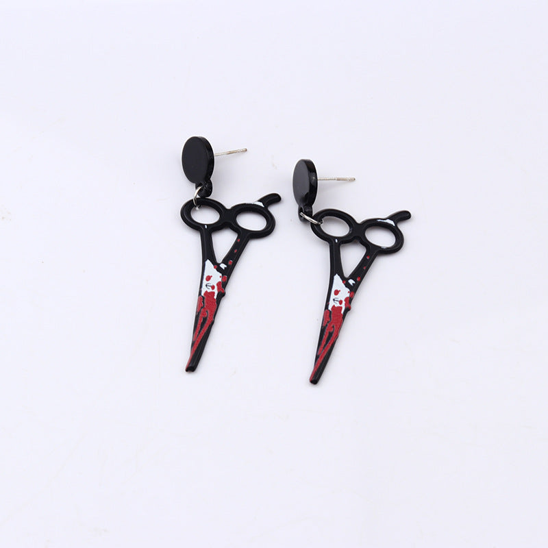 Women's Acrylic Printed Bloody Knife Personalized Fashion Earrings