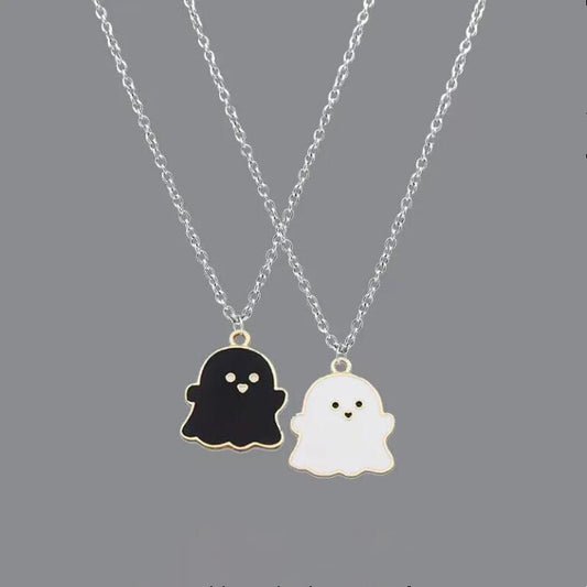 White Ghost Sweet Cool Creative Niche Necklaces