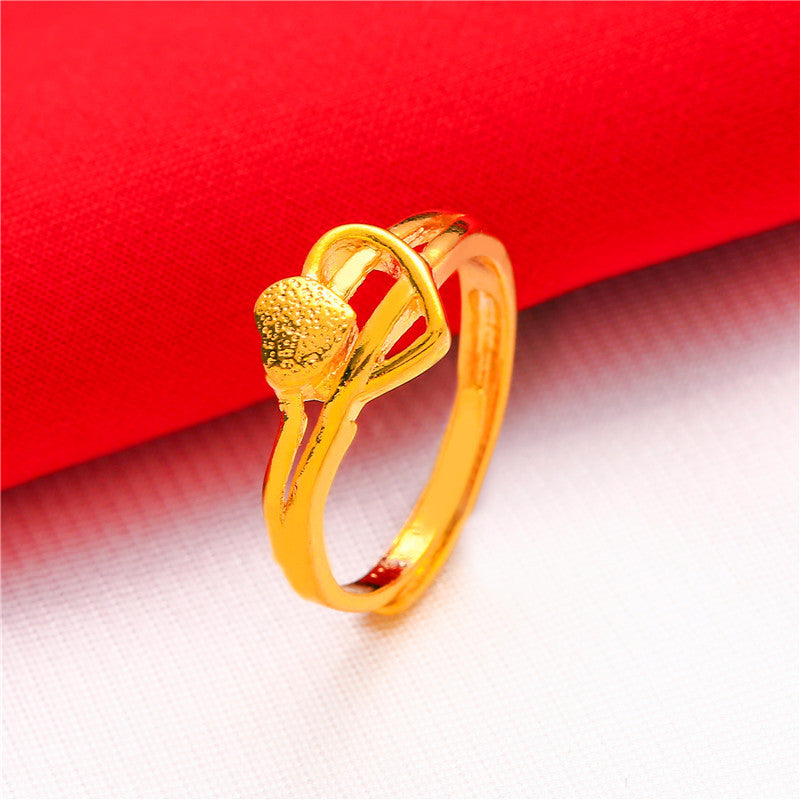 Women's Plated Simulation Gold Jewelry Rose Vietnam Rings
