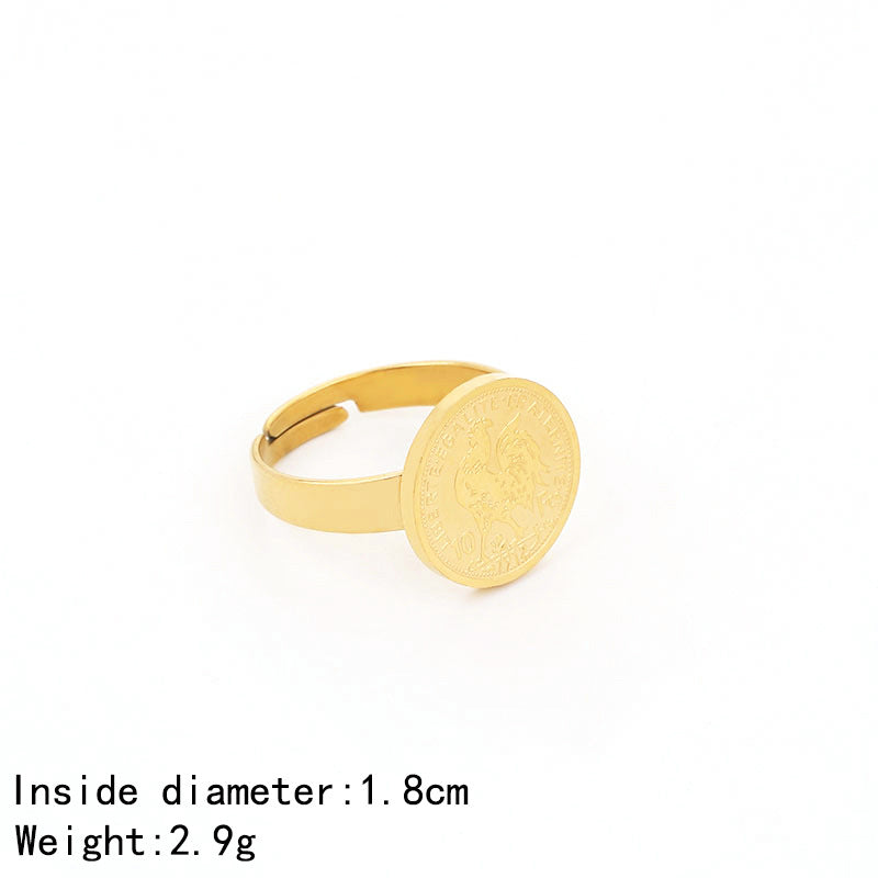 Women's Fashion Simple Stainless Steel Open Geometric Rings