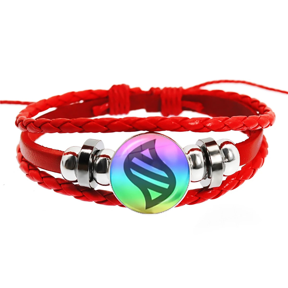 Women's & Men's Leather Time Stone Woven Hand Jewelry Bracelets