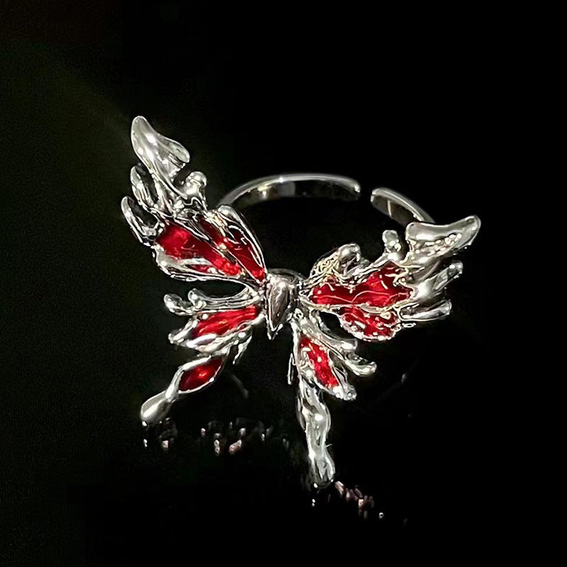 Butterfly Female Niche Design Light Luxury Rings