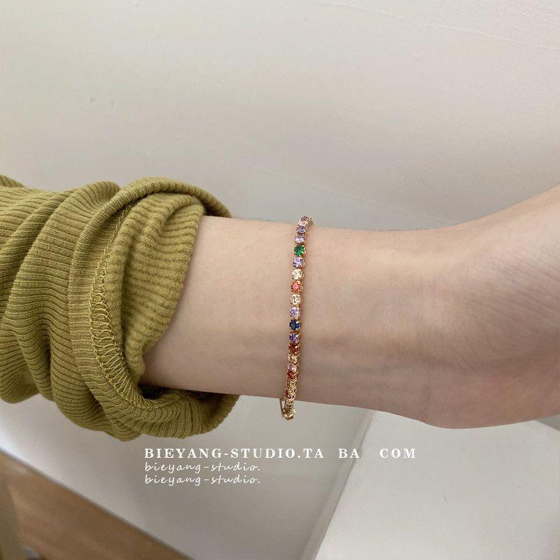 Women's Design Retro Colorful Crystals High-grade Temperament Bracelets