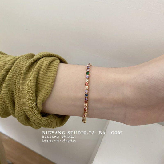 Women's Design Retro Colorful Crystals High-grade Temperament Bracelets