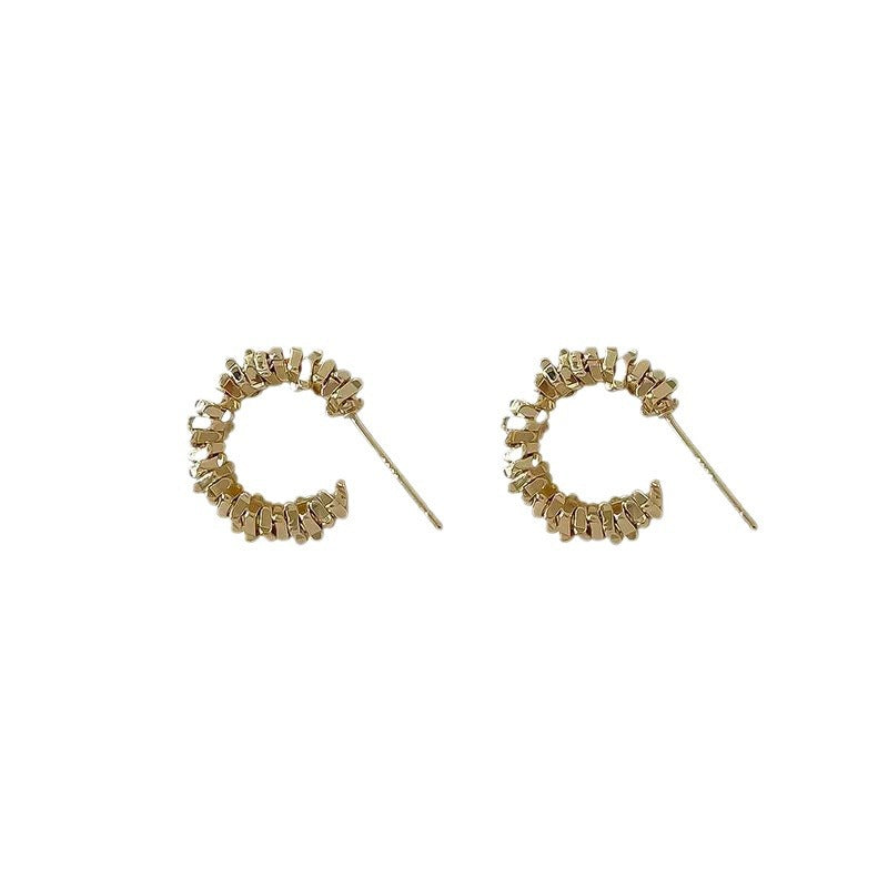 Minority Design Sense Frosty Style High-grade Stud Earrings