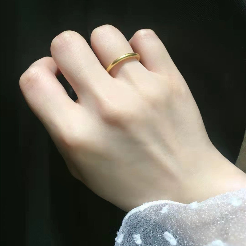 Women's Simple Ancient Inheritance Artificial Gold Gold-plated Rings