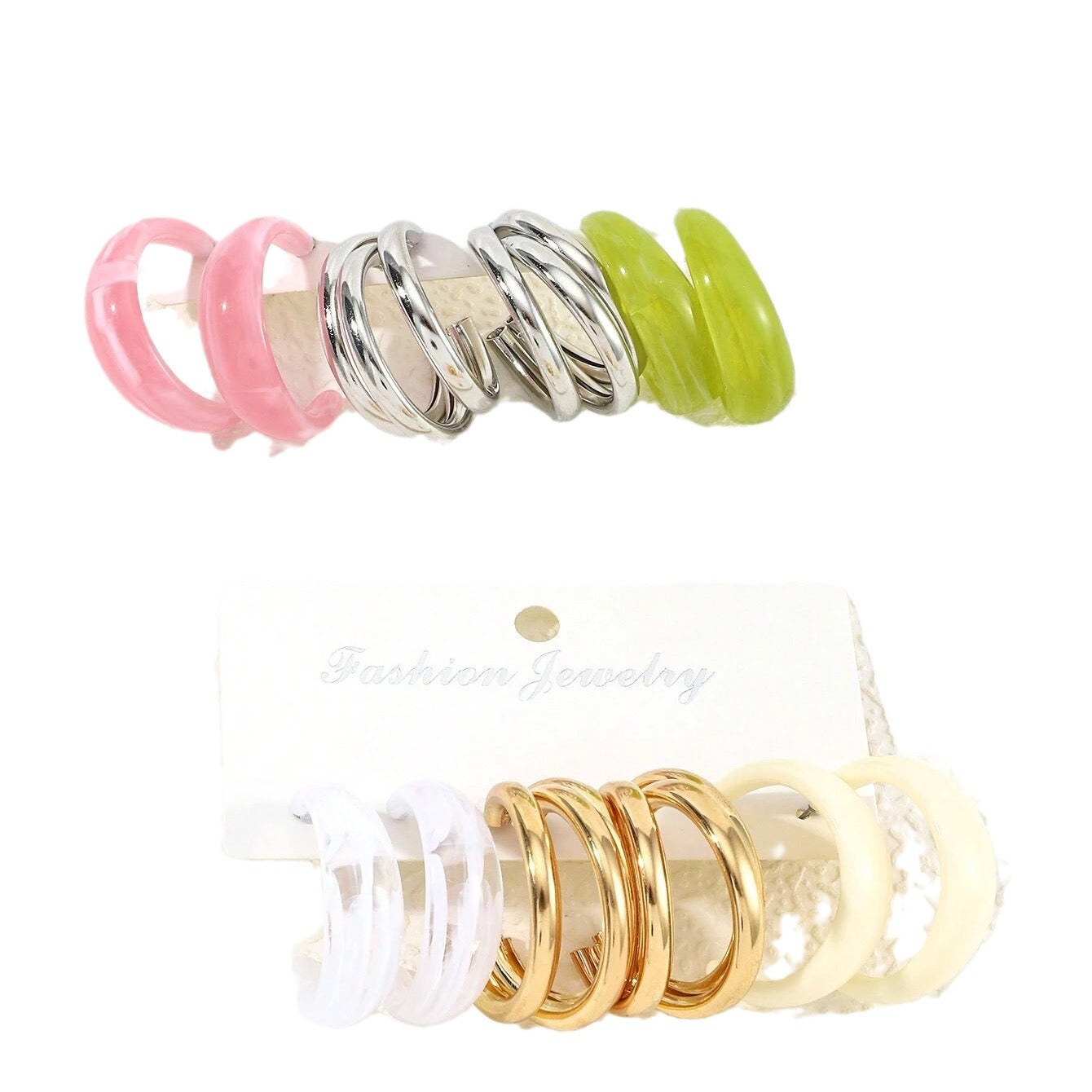 Pairs Fashionable Orange Fruit Green Acetate Earrings