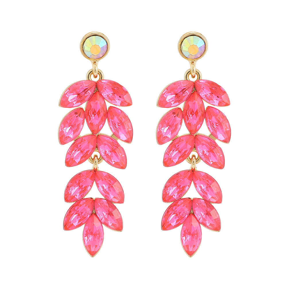 Women's Light Luxury Rhinestone For Shiny Fashion Unique Design Earrings