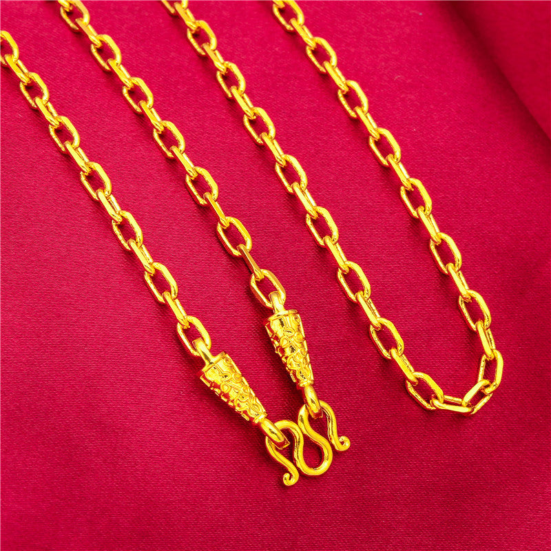 Men's Placer Gold Domineering Reverse Mold Fox Necklaces